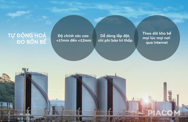 Giải pháp đo bồn tự động tại kho xăng dầu của PIACOM