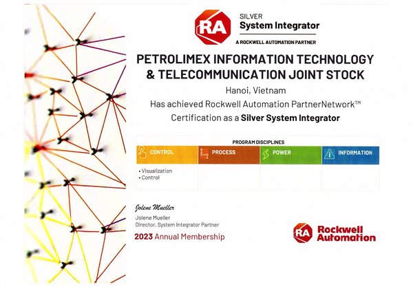 Chứng chỉ đối tác chiến lược Rockwell Automation