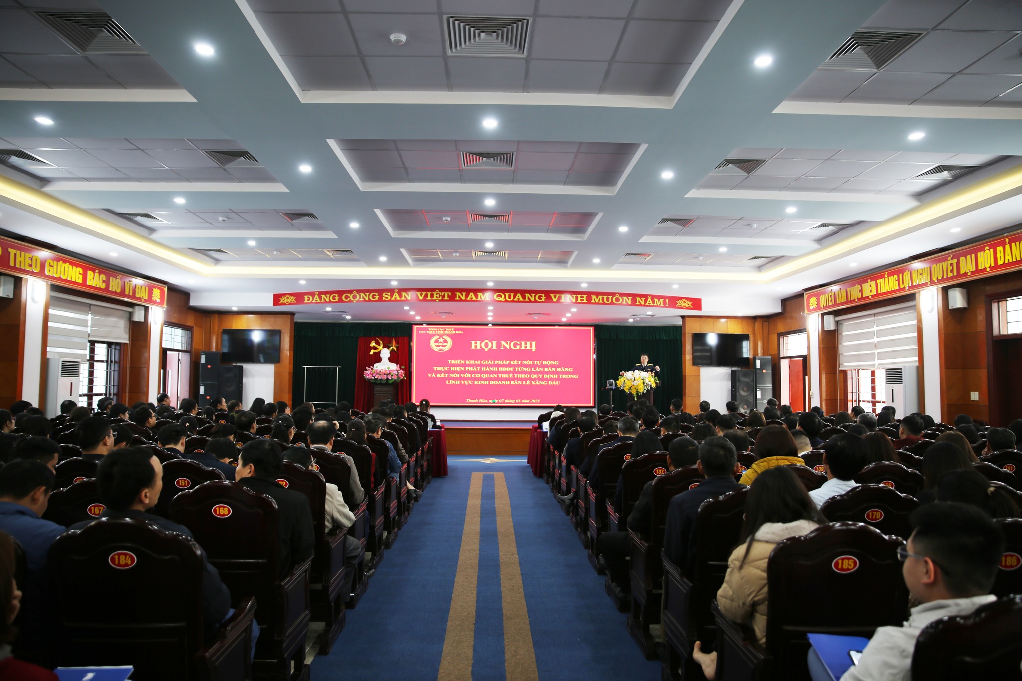 Hội nghị Hoá đơn điện tử tự động kết nối cột bơm tại cục Thuế Thanh Hoá