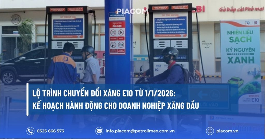 Kế hoạch chuyển đổi xăng E10 cho Doanh nghiệp Xăng dầu