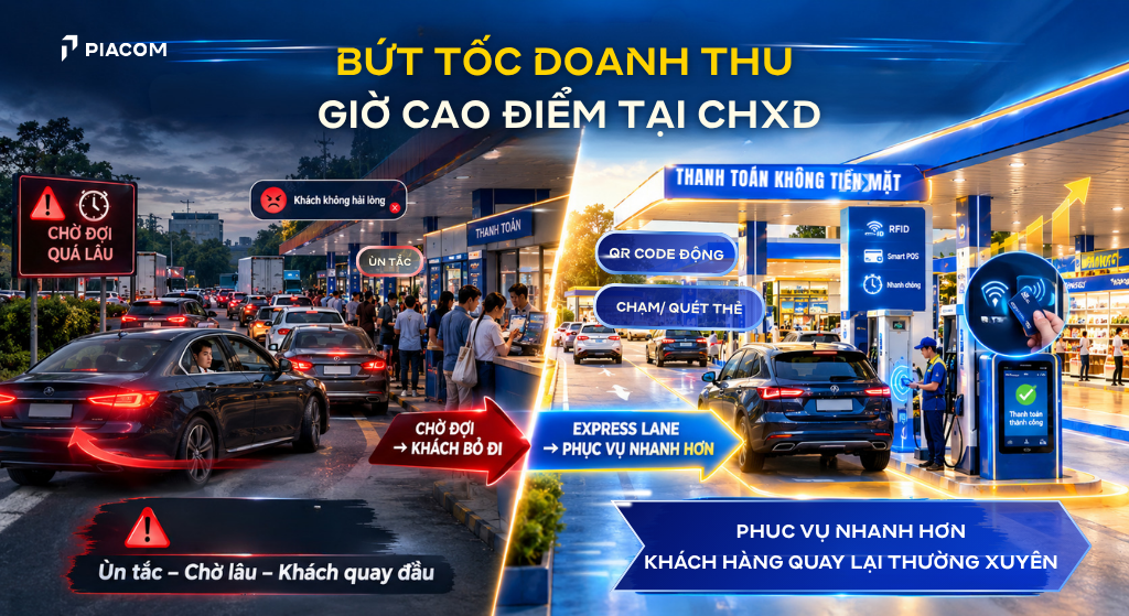 Đột Phá Doanh Số Giờ Cao Điểm Tại CHXD Nhờ Thanh Toán Không Tiền Mặt Qua Smart POS
